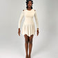 Sa'ida – Open-Back Mini Dress — Ivory Cream
