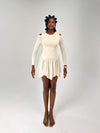 Sa'ida – Open-Back Mini Dress — Ivory Cream