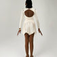 Sa'ida – Open-Back Mini Dress — Ivory Cream